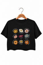 Daisy of warm words crop top