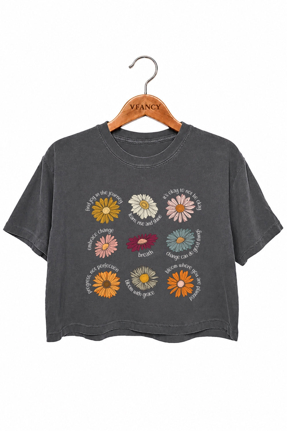 Daisy of warm words crop top