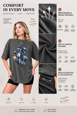 Denim patchwork ghost tee