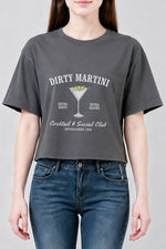 Dirty martini cocktail club crop top