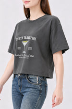 Dirty martini cocktail club crop top