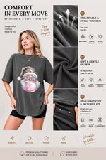 Disco santa blowing bubble tee