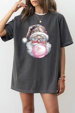 Disco santa blowing bubble tee