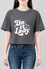 Do it lady crop top
