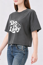 Do it lady crop top