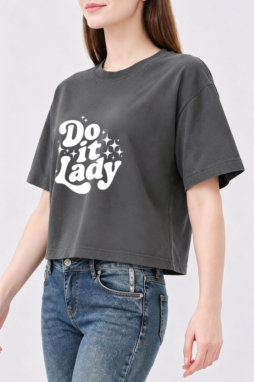 Do it lady crop top