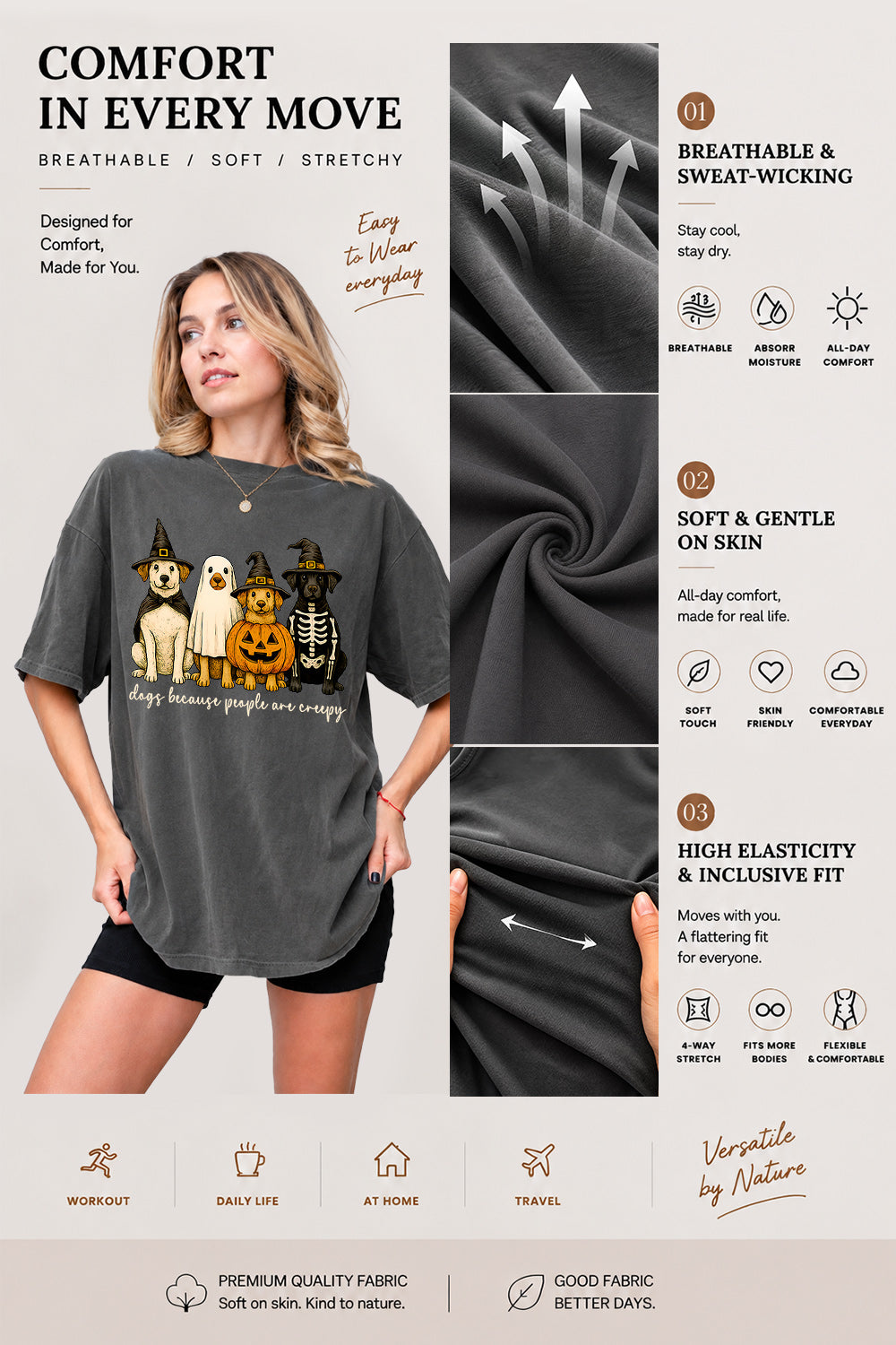 Dogs because people are creepy tee