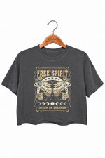 Dream on dreamer butterfly crop top