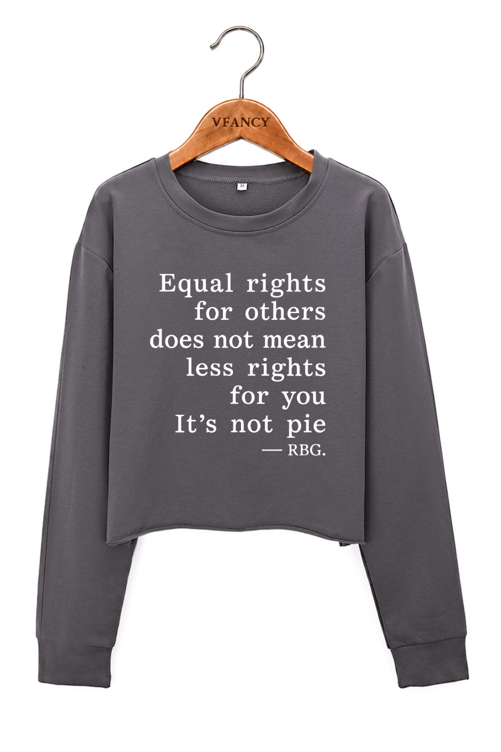 Equal rightrs saying crop sweatshirt