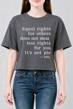 Equal rightrs saying crop top