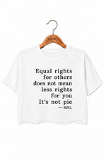 Equal rightrs saying crop top