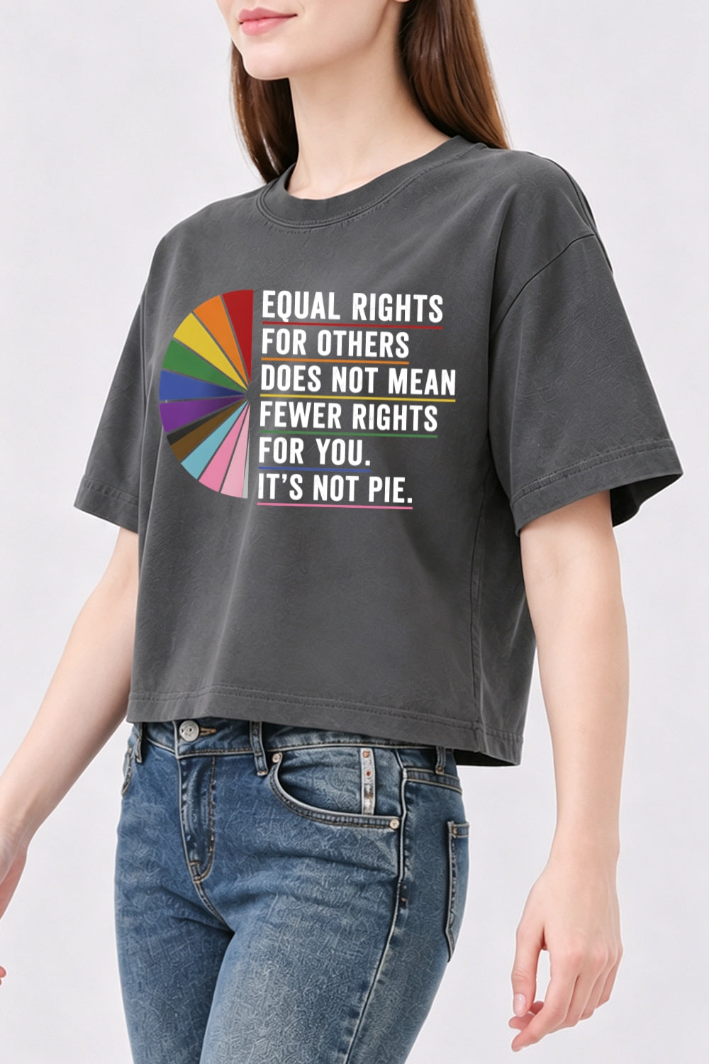 Equal rights not a pie crop top