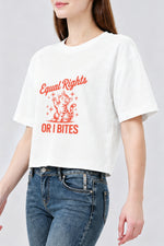 Equal rights or I bites cat crop top