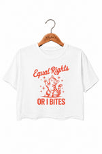 Equal rights or I bites cat crop top