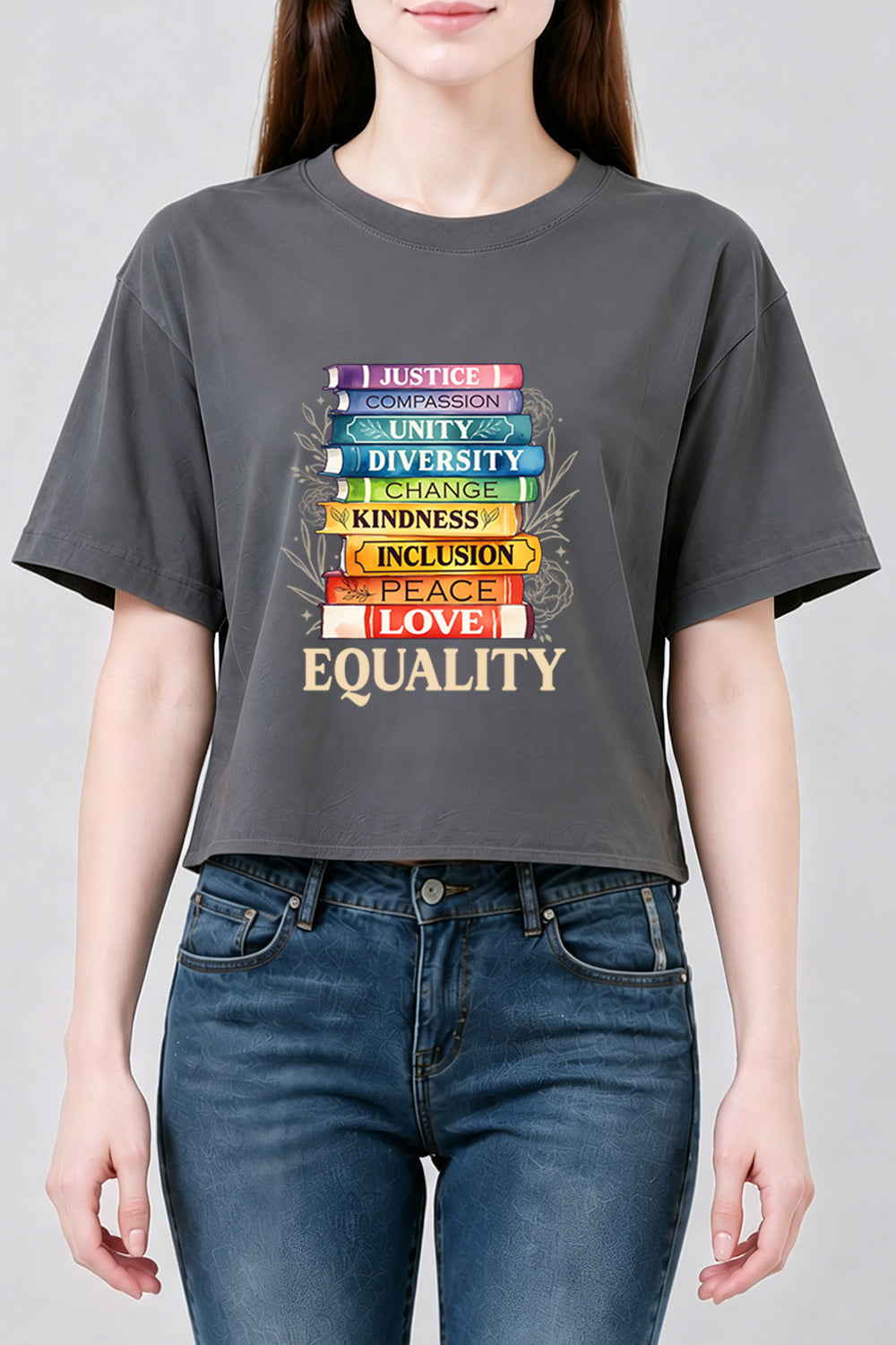 Equality books crop top