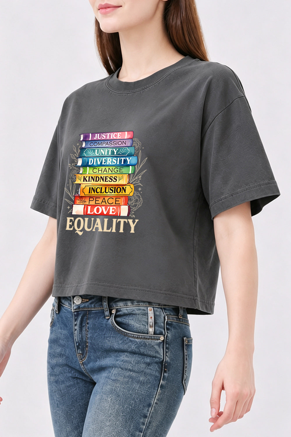 Equality books crop top