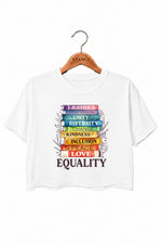 Equality books crop top