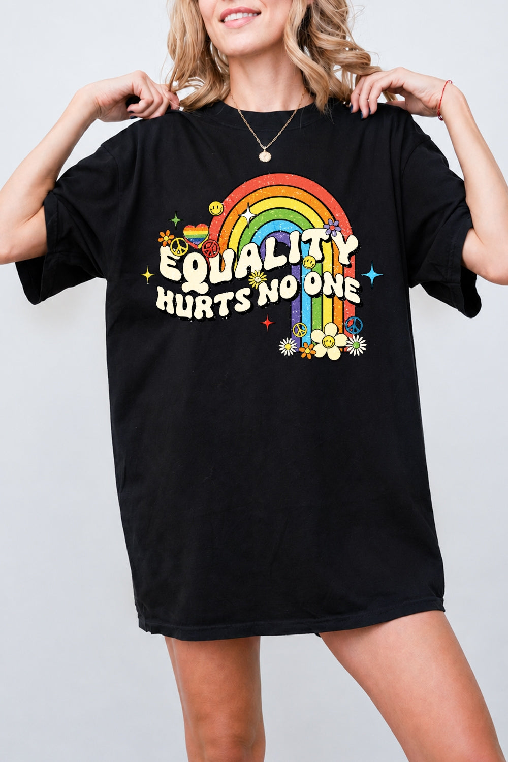 Equality hurts no one rainbow tee