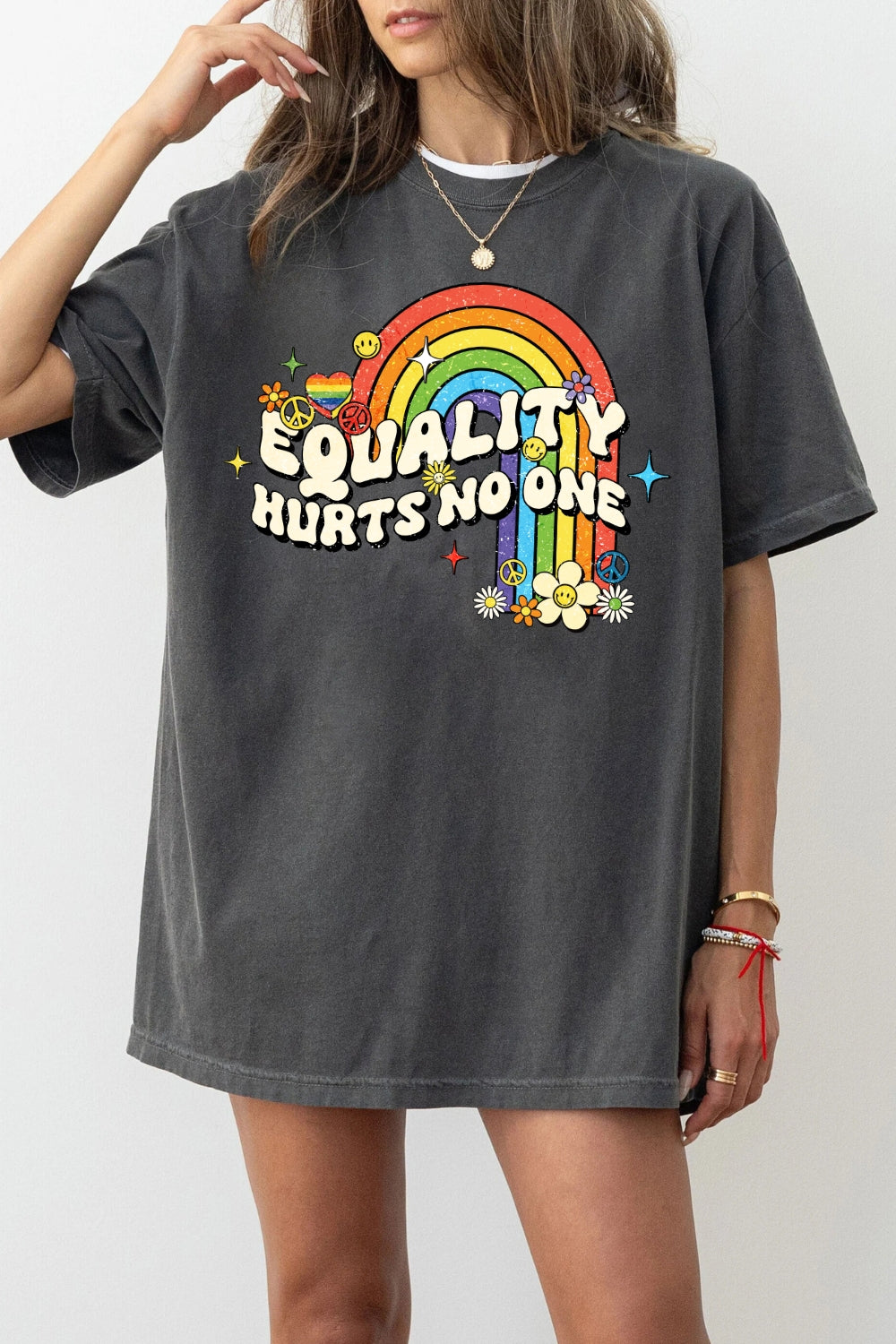 Equality hurts no one rainbow tee