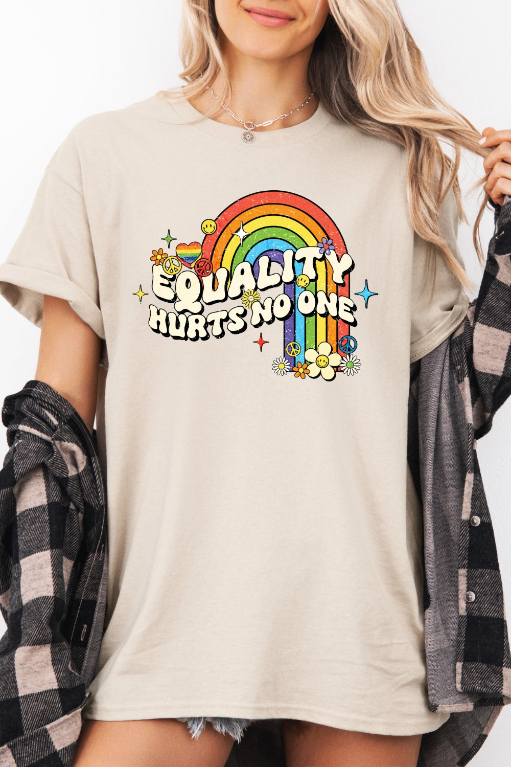 Equality hurts no one rainbow tee