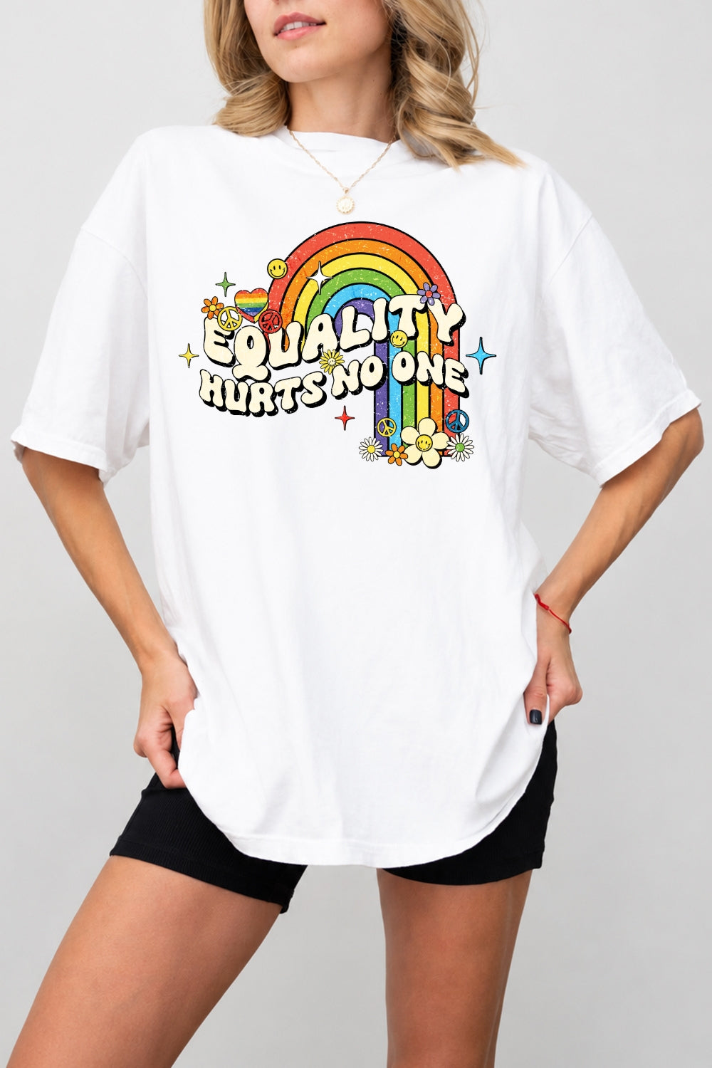 Equality hurts no one rainbow tee