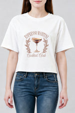 Espresso martini cocktail club crop top