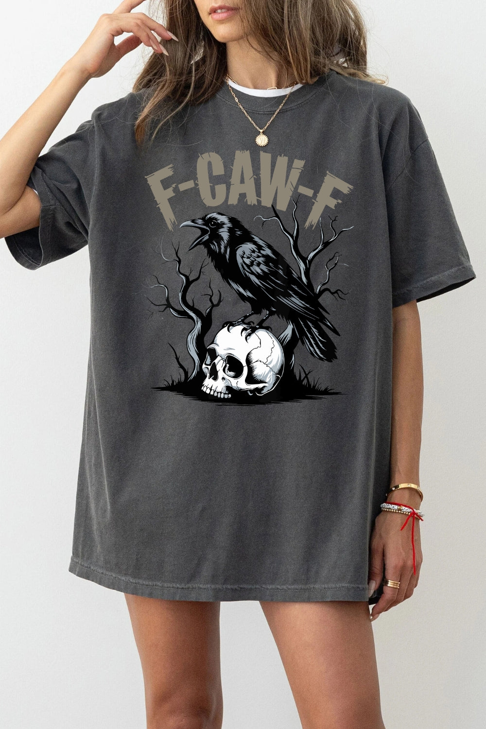 F-caw-f crow skull tee