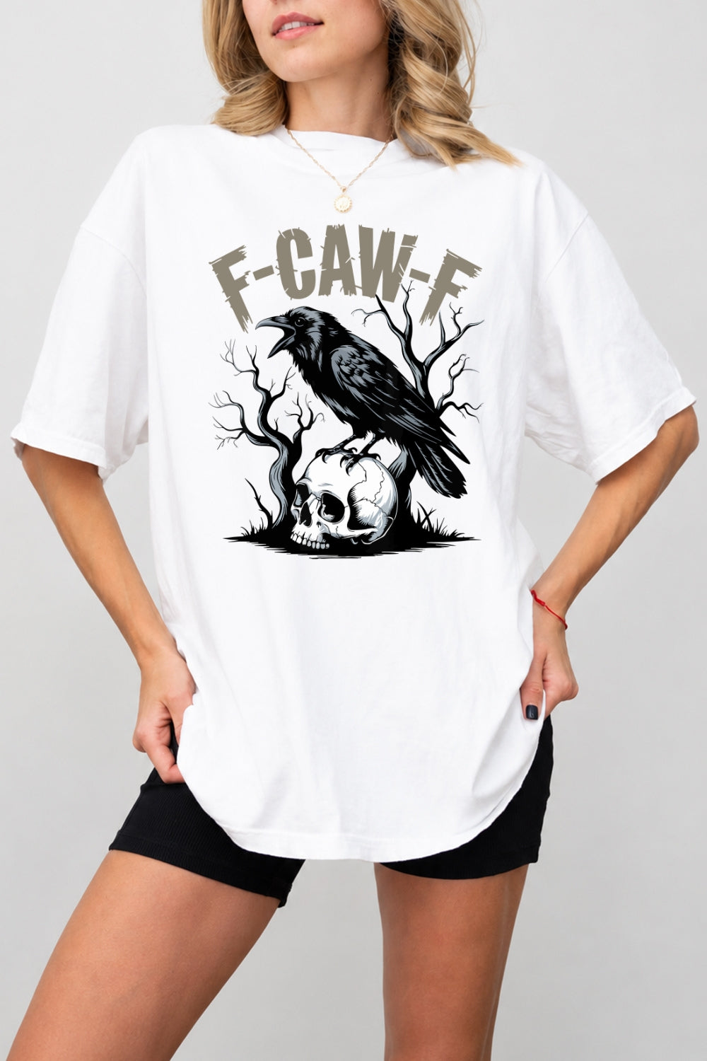 F-caw-f crow skull tee