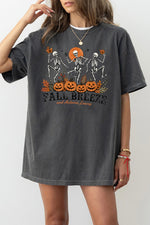 Fall breeze dacing skull crop top