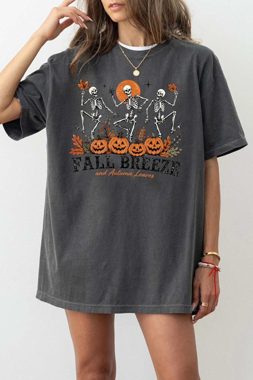 Fall breeze dacing skull crop top