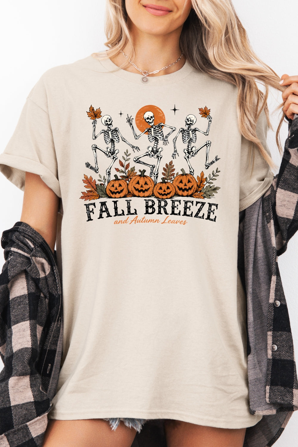 Fall breeze dacing skull crop top