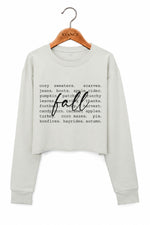 Fall season things crop sweatshirt