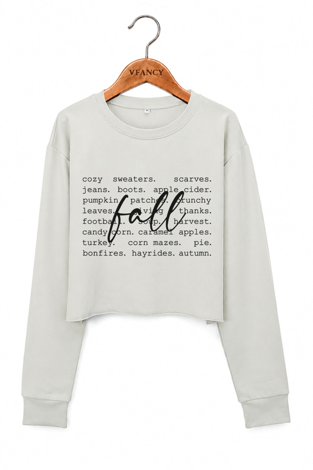 Fall season things crop sweatshirt
