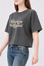 Fearless feminist crop top