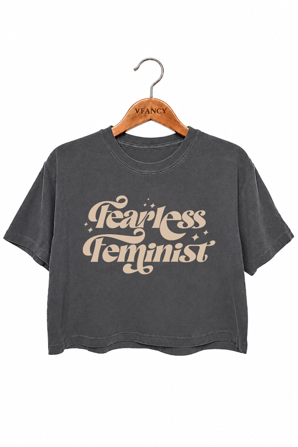 Fearless feminist crop top