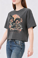 Feminism dragon fantasy crop top