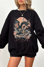 Feminism dragon fantasy sweatshirt