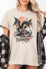 Feminism dragon fantasy tee