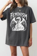 Feminism dragon gothic tee