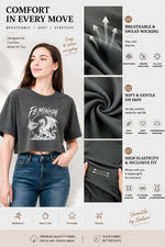 Feminism fire dragon crop top
