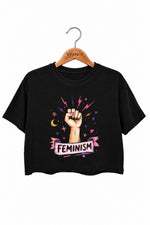 Feminism fist crop top