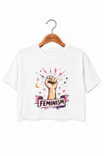 Feminism fist crop top