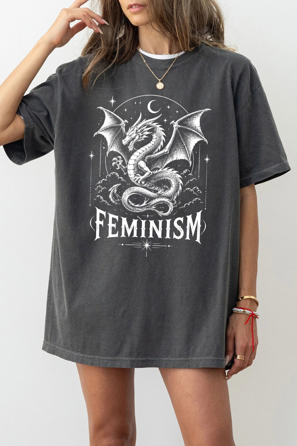 Feminism flying dragon tee