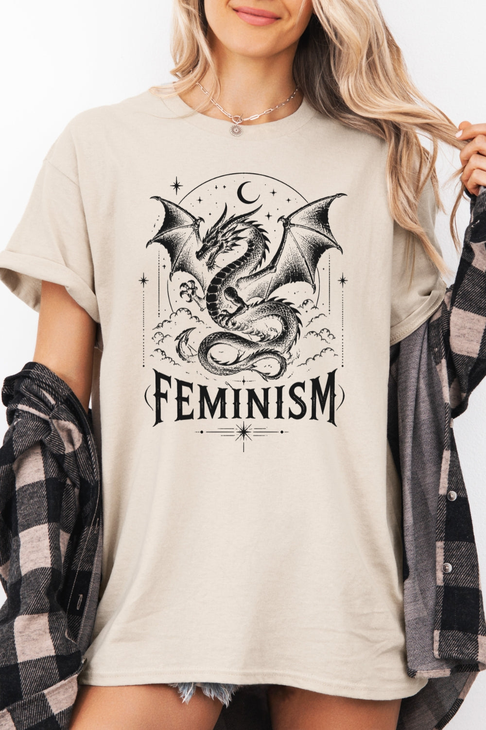 Feminism flying dragon tee