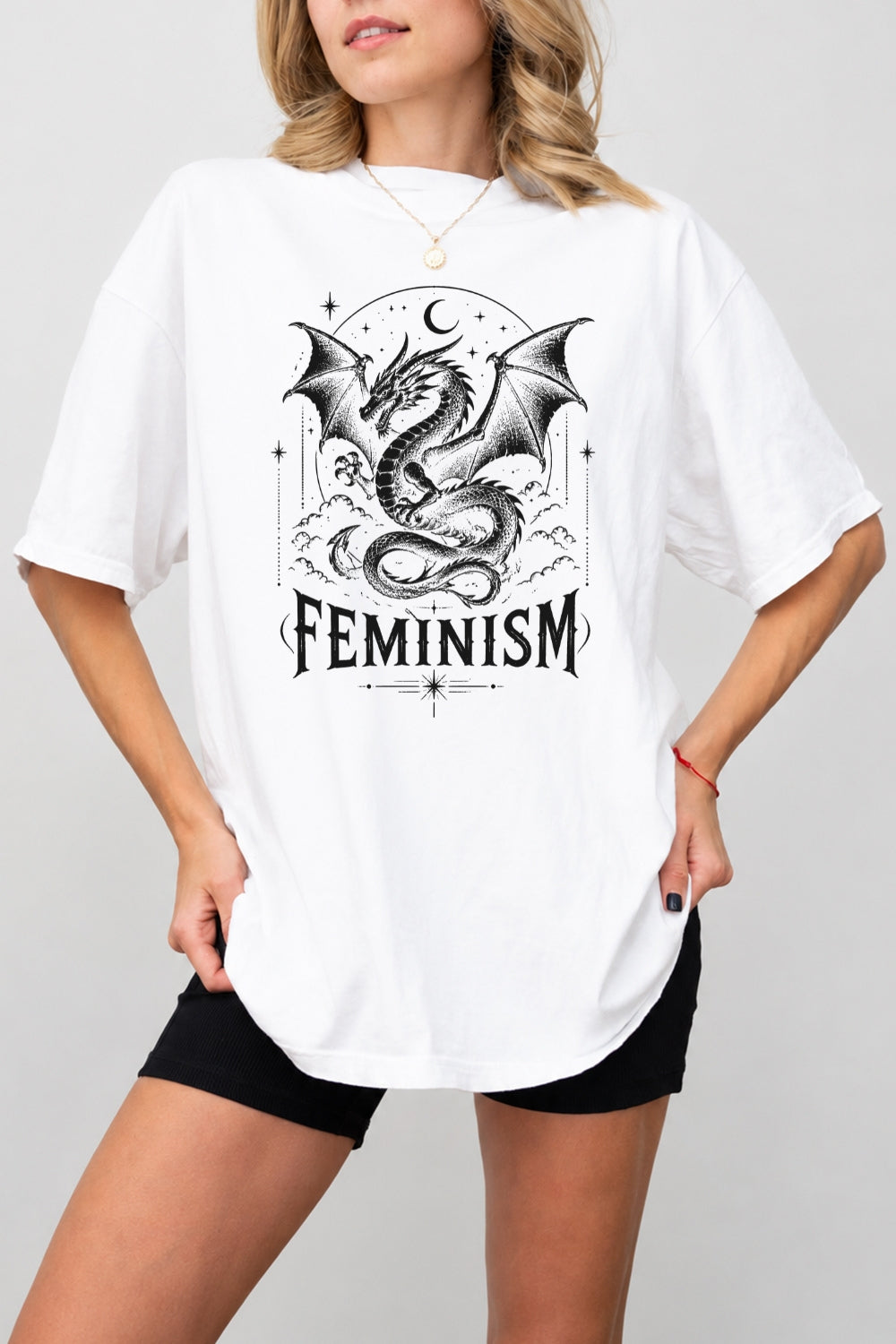 Feminism flying dragon tee