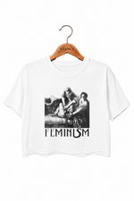 Feminism girls power painting crop top