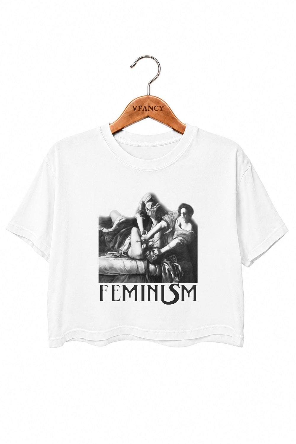 Feminism girls power painting crop top