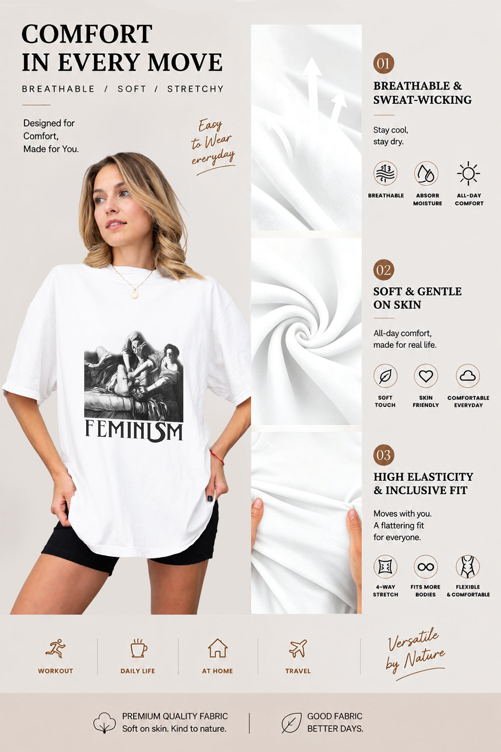 Feminism girls power painting tee