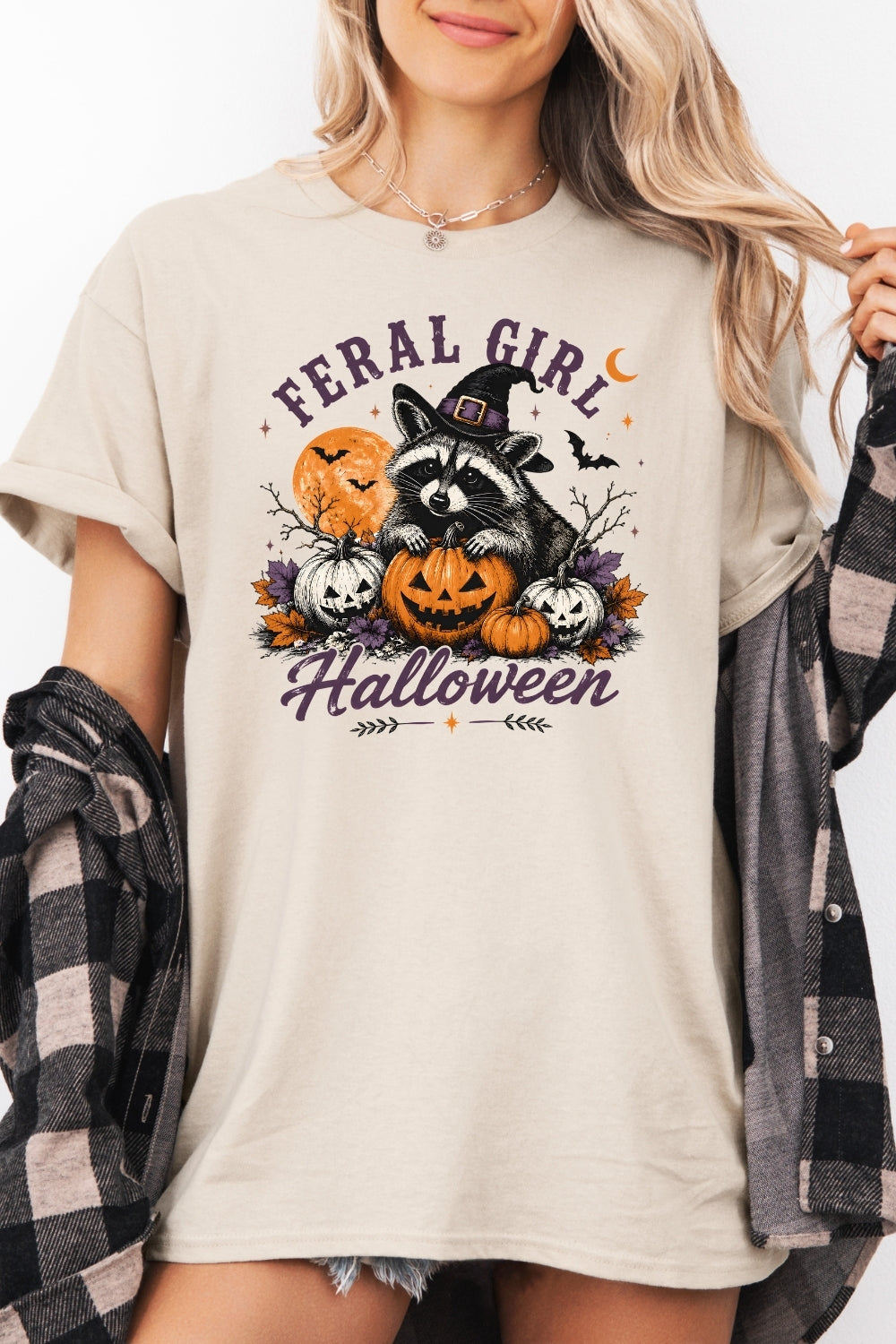 Feral girl halloween tee