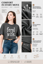 Feral wife funny crop top